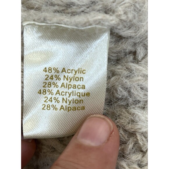 Carson Woman's Alpaca‎ Blend Chunky Layered Sweater Sz Med. Mushroom Color - Picture 4 of 9